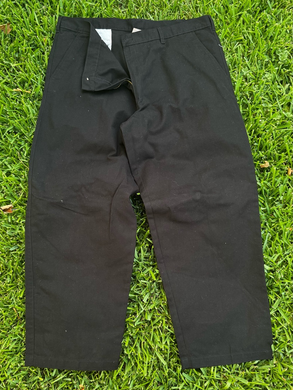 George Men's 44x32 Black Chino Pants Straight Fit